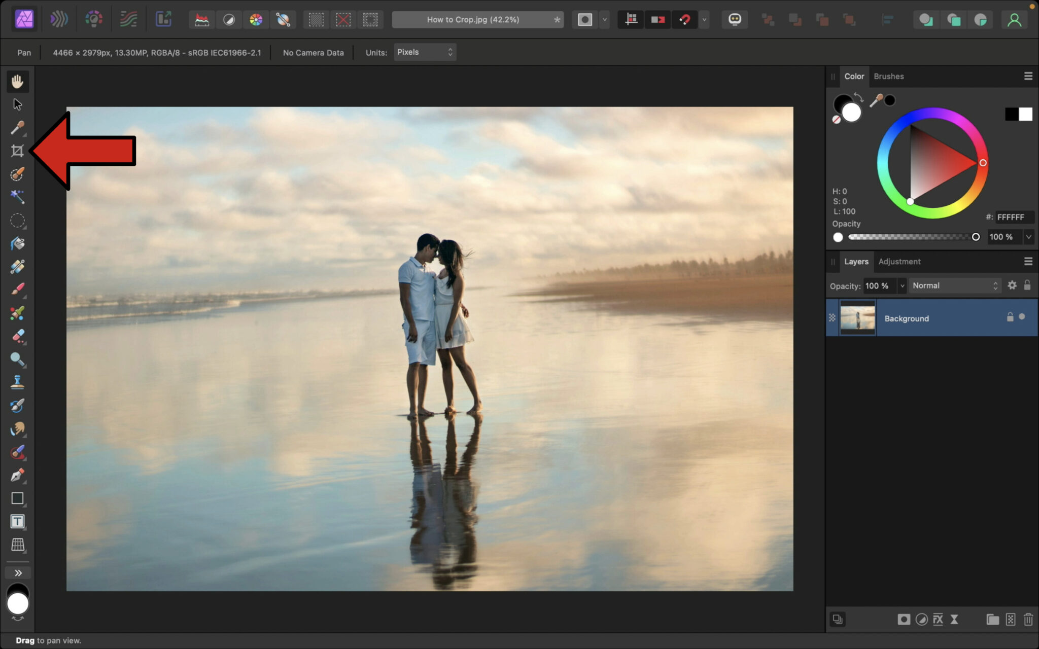 How to Crop an Image in Affinity Photo