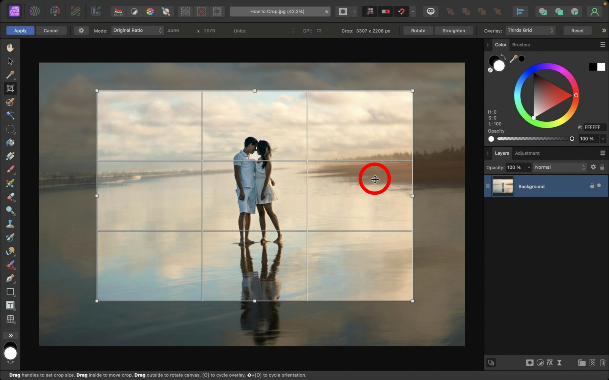 How to Crop an Image in Affinity Photo