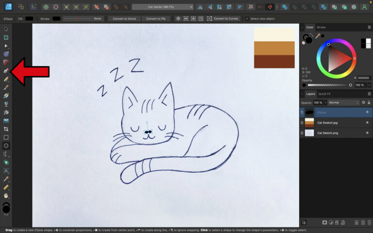 How To Turn A Sketch Into A Vector Using Affinity Designer