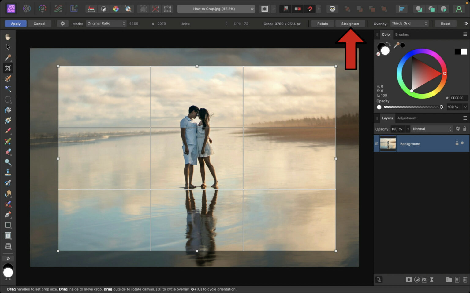 How to Crop an Image in Affinity Photo